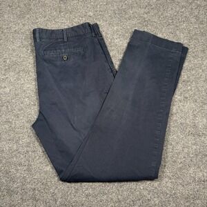 Brooks Brothers Straight Fit Navy Casual Pants Men's W36 L32 Cotton Blend